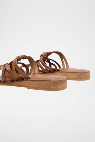 Mules en cuir - Marron