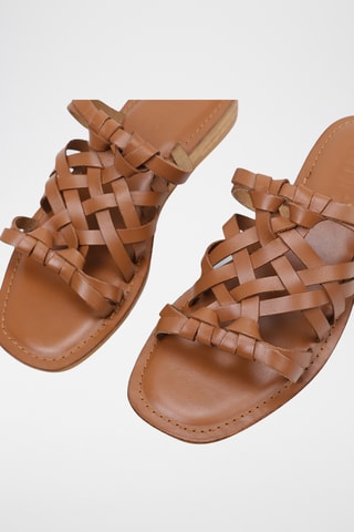 Mules en cuir - Marron