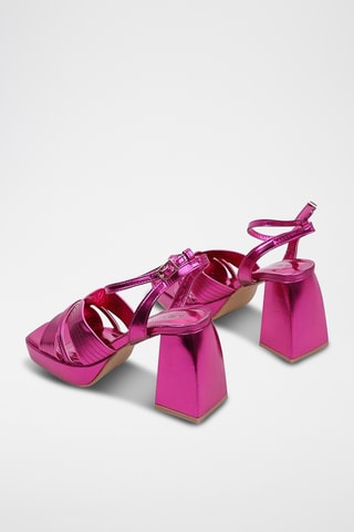 Sandales à talons - Fuchsia