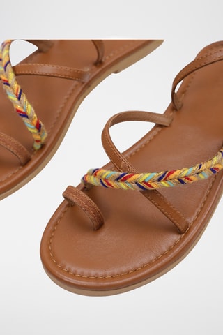 Spartiates en cuir - Marron