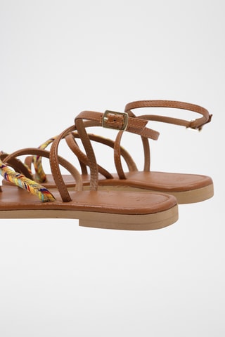 Spartiates en cuir - Marron