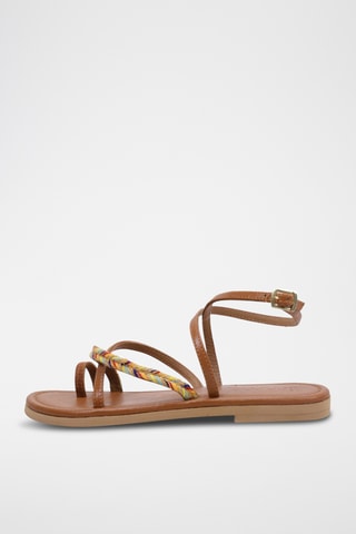Spartiates en cuir - Marron