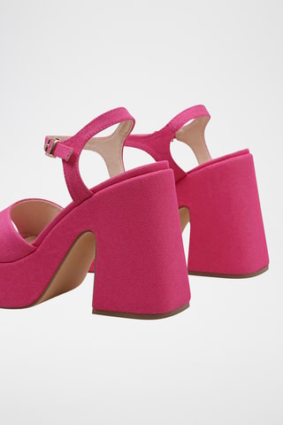 Sandales à talons - Fuchsia