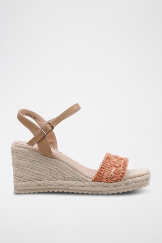 Sandales compensées - Orange