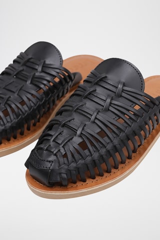 Mules en cuir - Noir