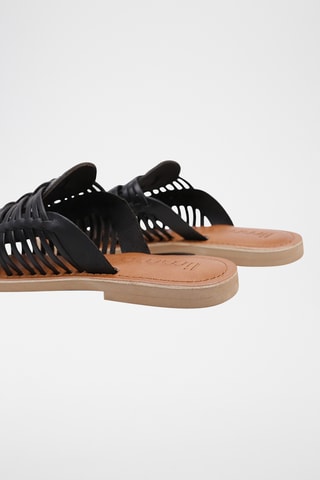 Mules en cuir - Noir