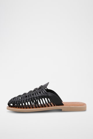 Mules en cuir - Noir