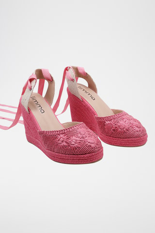 Espadrilles compensées - Fuchsia