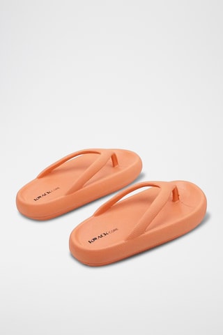 Tongs plateformes - Orange