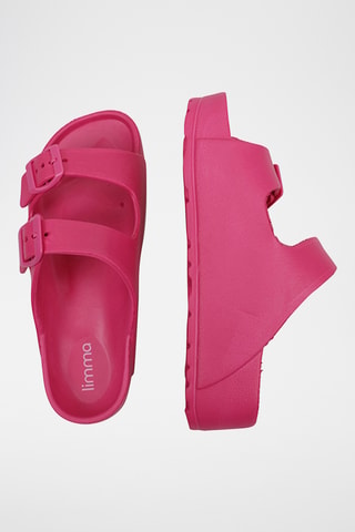 Mules plateformes - Fuchsia