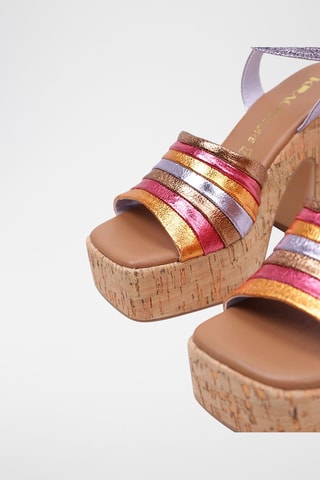 Sandales à talons - Multicolore