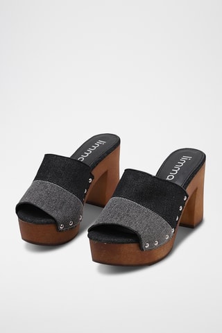 Mules à talon - Noir