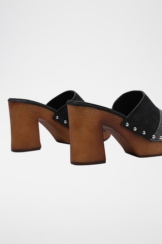 Mules à talon - Noir