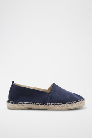 Espadrilles en cuir - Bleu marine