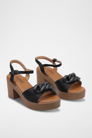 Sandales à talons - Noir