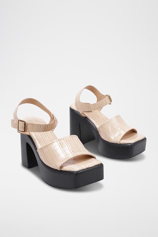 Sandales à talons - Beige