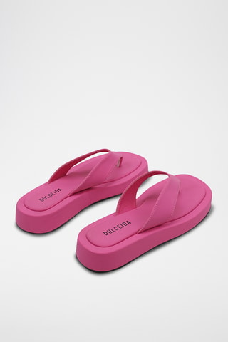 Tongs compensées - Fuchsia