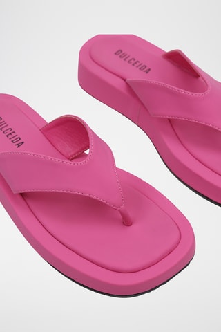 Tongs compensées - Fuchsia