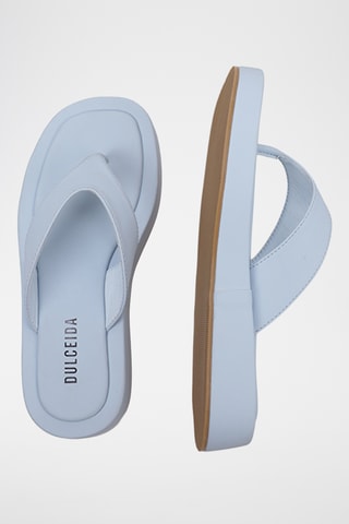 Tongs compensées - Bleu