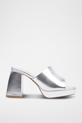 Mules à talons - Argenté