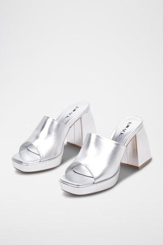 Mules à talons - Argenté