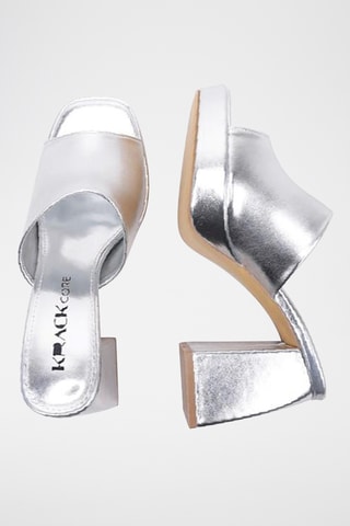 Mules à talons - Argenté
