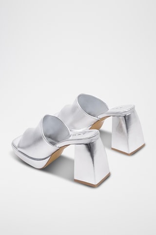 Mules à talons - Argenté