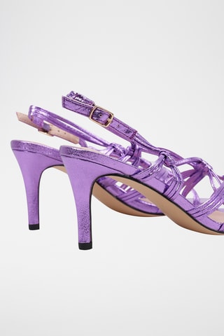 Sandales à talons vernies - Violet