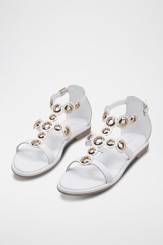 Spartiates en cuir - Blanc
