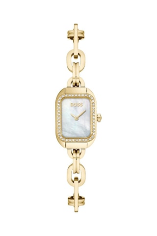 Orologio al quarzo in acciaio e placcato Ion oro giallo - Dorato e bianco