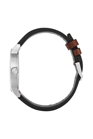 Orologio al quarzo in pelle - Marrone e argentato
