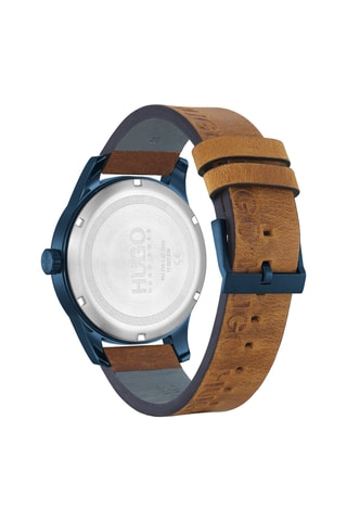 Orologio al quarzo in pelle - Marrone e blu