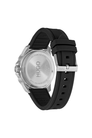 Orologio al quarzo in silicone - Nero e argentato