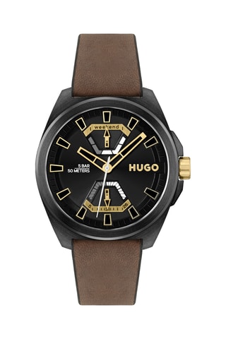 Orologio al quarzo in pelle - Marrone