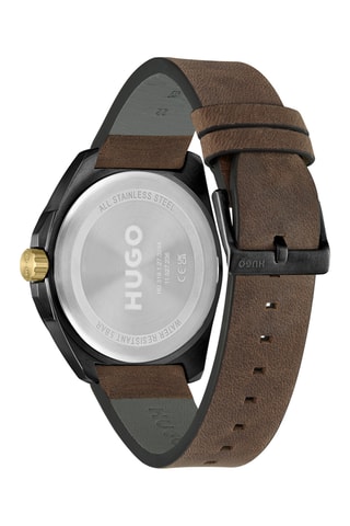 Orologio al quarzo in pelle - Marrone