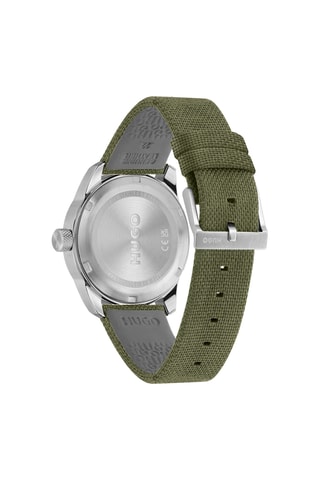 Orologio al quarzo in tessuto - Verde e grigio