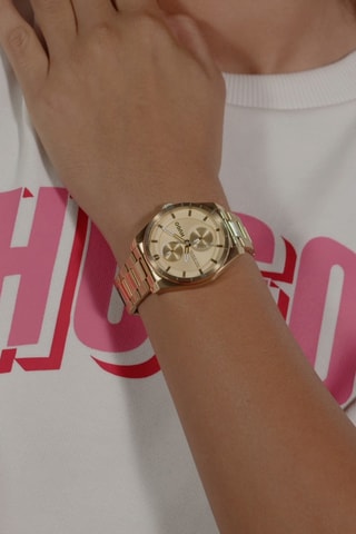 Orologio al quarzo placcato oro giallo - Tachimetro