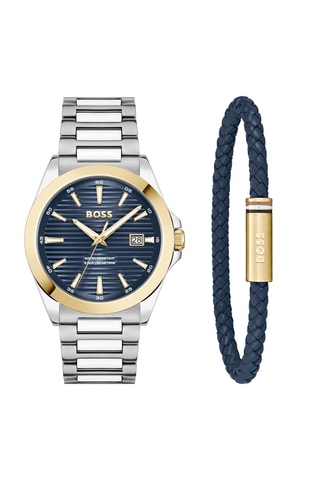 Orologio al quarzo in acciaio e bracciale - Argentato e dorato