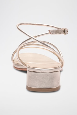 Sandali con tacco in pelle nappa Janelle - Dorato
