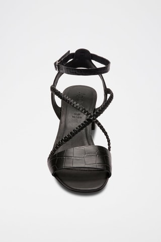 Sandali con tacco in pelle di capra Rite - Nero