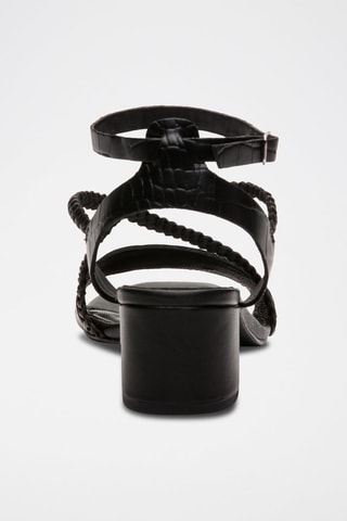 Sandali con tacco in pelle di capra Rite - Nero