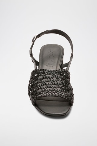 Sandali con tacco in pelle di capra Rayna - Nero