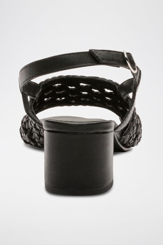 Sandali con tacco in pelle di capra Rayna - Nero