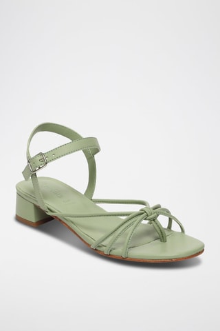 Sandali con tacco in pelle Sariah - Verde