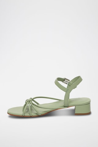 Sandali con tacco in pelle Sariah - Verde