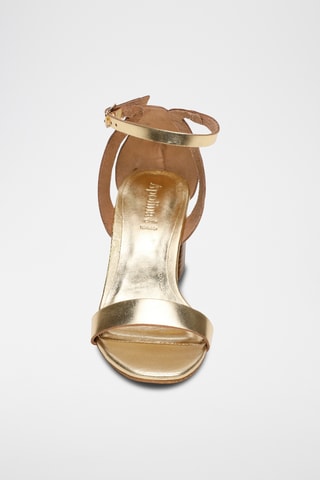 Sandálias de salto em couro Diamani - Dourado