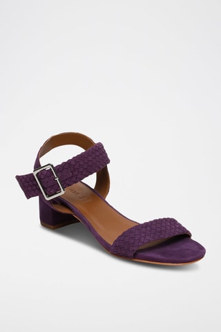 Sandálias de salto em nobuck Mary - Violeta - Castanho e violeta
