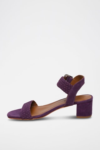 Sandálias de salto em nobuck Mary - Violeta - Castanho e violeta
