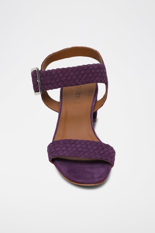 Sandálias de salto em nobuck Mary - Violeta - Castanho e violeta