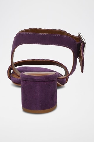 Sandálias de salto em nobuck Mary - Violeta - Castanho e violeta